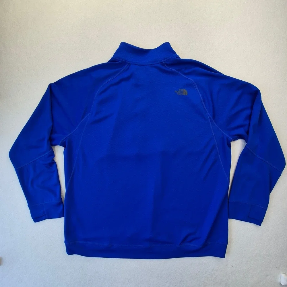 The North Face 1/4 Zip Pullover Men's XXL Blue Performance Shirt Chest Pocket